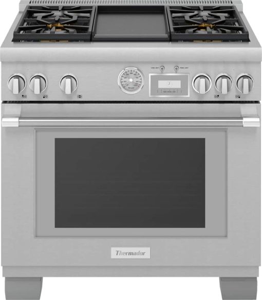 Thermador Pro Grand 36" Stainless Steel Commercial Depth Dual Fuel Range