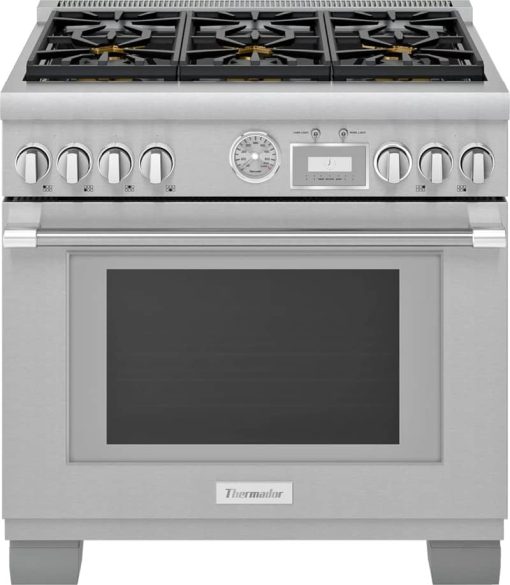 Thermador Pro Grand 36" Stainless Steel Commercial Depth Dual Fuel Range