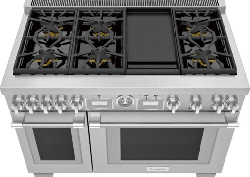 Thermador Pro Grand 48" Stainless Steel Commercial-Depth Dual-Fuel Range With Griddle - Image 4