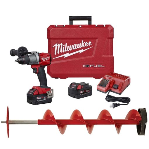 8" Ice Auger with Milwaukee 2803-22 Drill