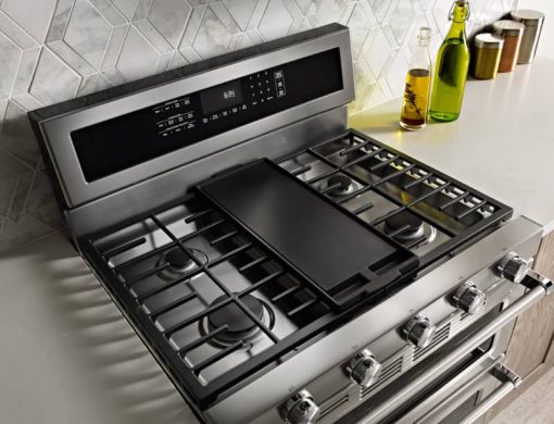 KitchenAid 30" Stainless Steel Gas Double Oven Convection Range - Image 4