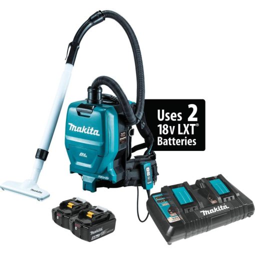 18V X2 LXT Lithium-Ion (36V) Brushless Cordless 1/2 Gallon HEPA Filter Backpack Dry Dust Extractor/Vacuum Kit (5.0Ah)