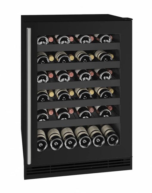 U-Line 24" Black Frame Wine Refrigerator
