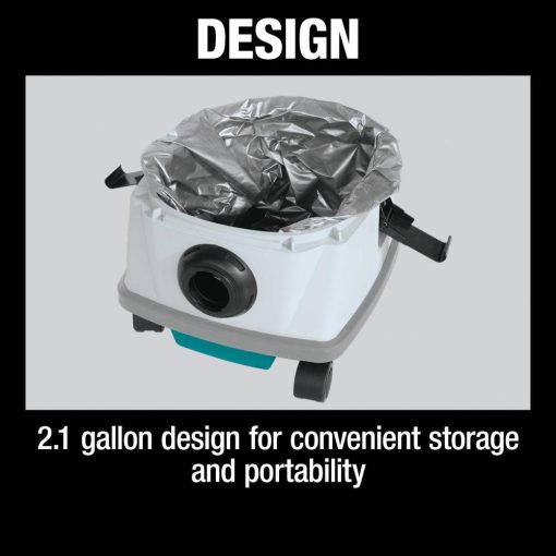 Makita 36V (18V X2) LXT 2.1 Gallon HEPA Filter Dry Dust Extractor Kit - Image 5