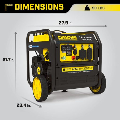 Champion 4250-Watt Open Frame Inverter with CO Shield and Wireless Remote Start - Image 6