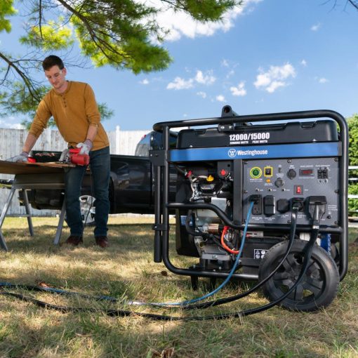 Westinghouse 12000-Running-Watt Ultra Duty Portable Gas Powered Generator with Remote Electric Start - Image 2