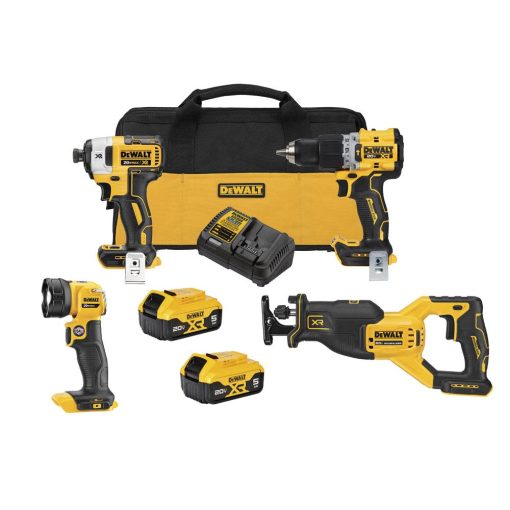 20V MAX XR® Brushless Cordless 4-Tool Combo Kit With 5.0Ah Batteries