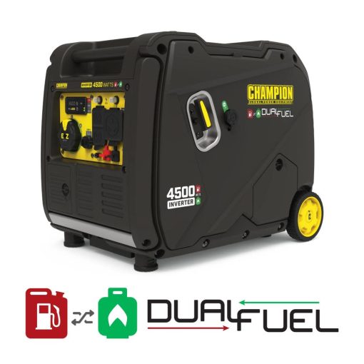 Champion Inverter Generator Portable Dual Fuel with Quiet Technology 4500 Watt