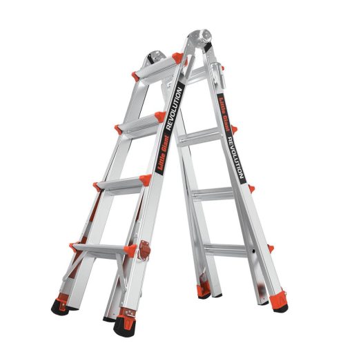 Revolution M17 Aluminum Type 1A 300lb Rated Telescoping Multi-Position Ladder with Ratchet Leg Leveler - Image 2