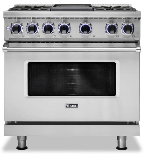 Viking 7 Series 36" Stainless Steel Dual Fuel Range With Griddle