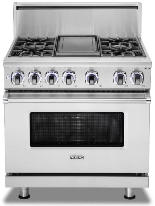 Viking 7 Series 36" Stainless Steel Dual Fuel Range With Griddle - Image 11