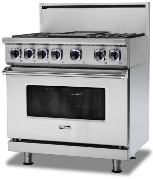 Viking 7 Series 36" Stainless Steel Dual Fuel Range With Griddle - Image 9