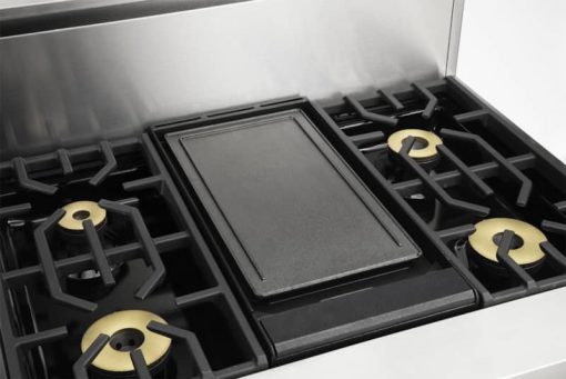 Viking 7 Series 36" White Liquid Propane Dual Fuel Range With Griddle - Image 2