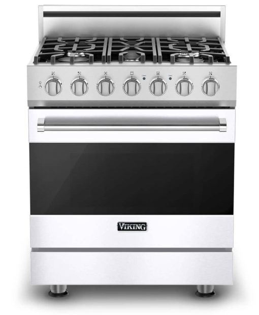 Viking 3 Series 30" White Self-Cleaning Natural Gas Range