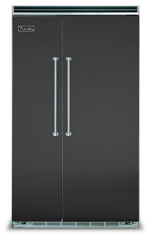 Viking Quiet Cool 5 Series 48" Cast Black Built-In Side-By-Side Refrigerator