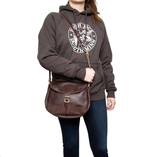 3 Liter Capacity Brown Medium Classic Pebbled Leather Purse - Image 2