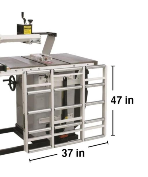 HTC Out Feed Roller Support Table, Fits Most 10” Table Saw Cabinets - Image 2