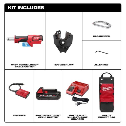 M18™ Force Logic™ Cable Cutter Kit with 477 ACSR Jaws - Image 2