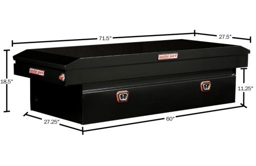 Weather Guard Saddle Box Steel Full Extra Wide Gloss Black - Image 5
