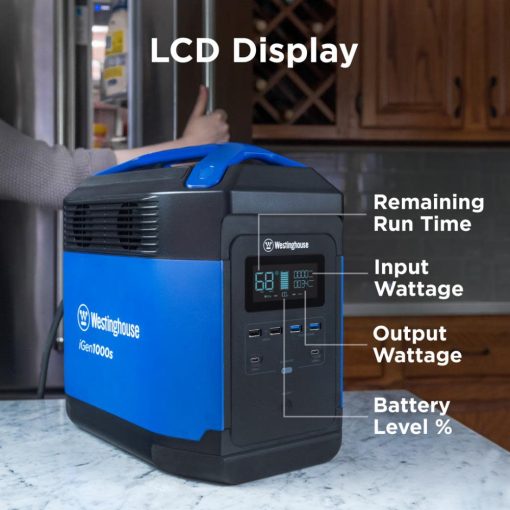 Westinghouse Power Station with Power Inverter and LED Display 1500/3000 Watt Pure Sine Wave Lithium-Ion Portable - Image 4