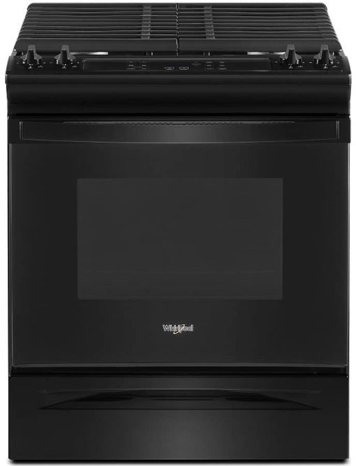 Whirlpool ADA 5 Cu. Ft. Black Gas Range With Frozen Bake Technology