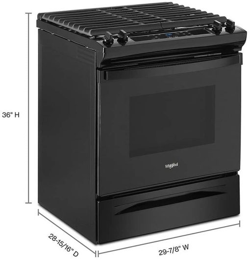 Whirlpool ADA 5 Cu. Ft. Black Gas Range With Frozen Bake Technology - Image 6