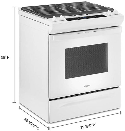 Whirlpool ADA 5 Cu. Ft. White Gas Range With Frozen Bake Technology - Image 6