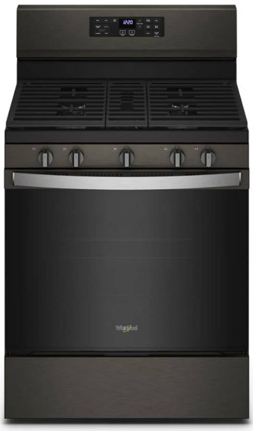 Whirlpool 5 Cu. Ft. Fingerprint Resistant Black Stainless Steel 5-In-1 Air Fry Gas Range