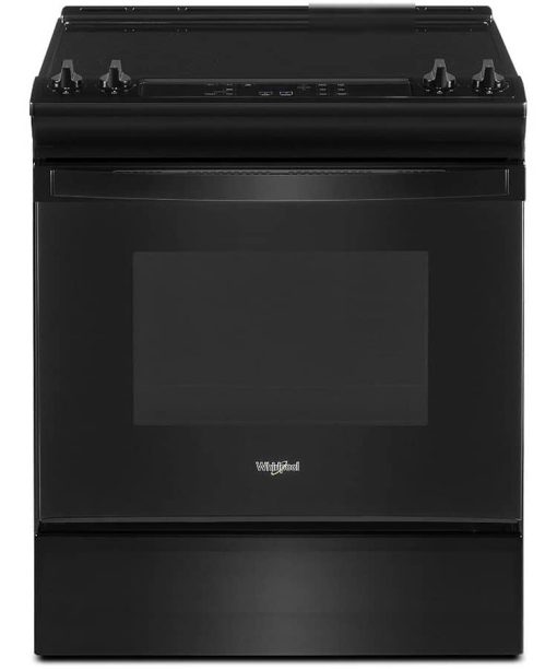 Whirlpool ADA 34" Black Tall Slide-In Electric Range With Self Clean Oven Cycle