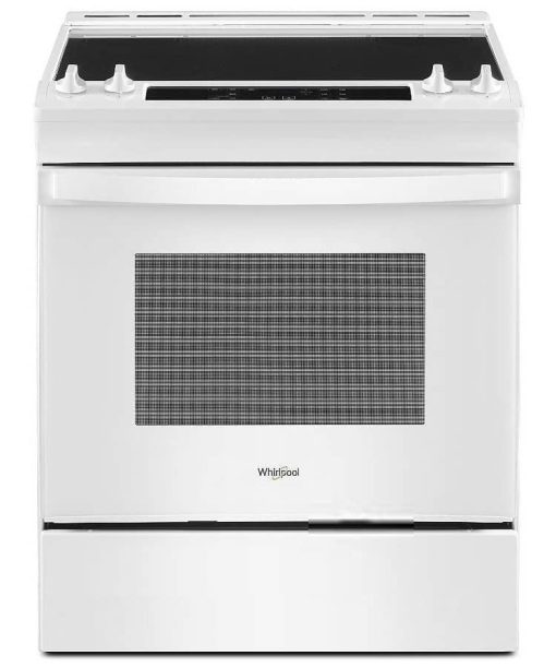 Whirlpool ADA 34" White Tall Slide-In Electric Range With Self Clean Oven Cycle