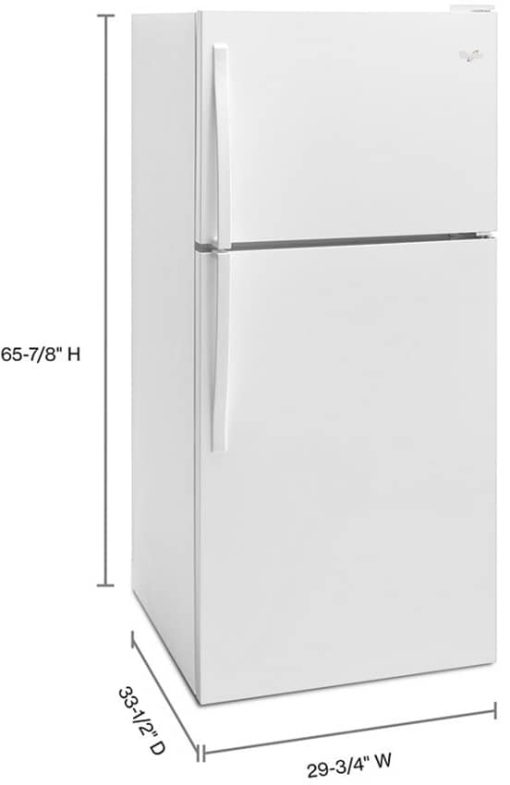 Whirlpool ADA 30" White Top Freezer Refrigerator - Image 4