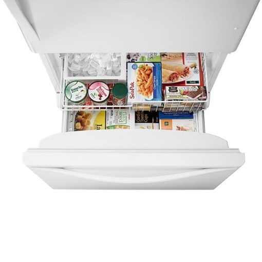 21.9 cu ft Bottom Freezer White Refrigerator - Image 5