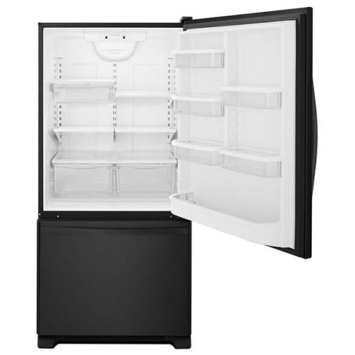 18.7 cu ft Bottom Freezer Black Refrigerator - Image 3