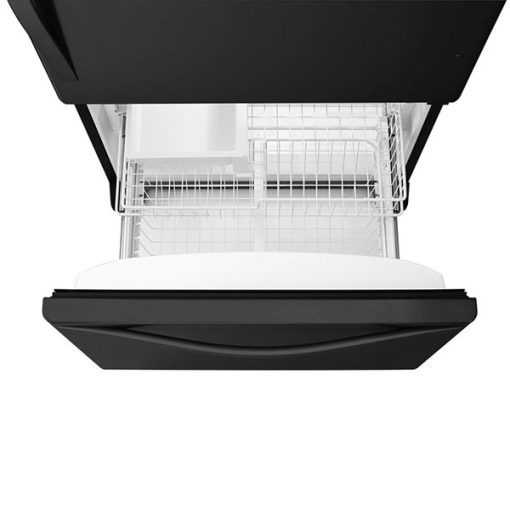 18.7 cu ft Bottom Freezer Black Refrigerator - Image 5