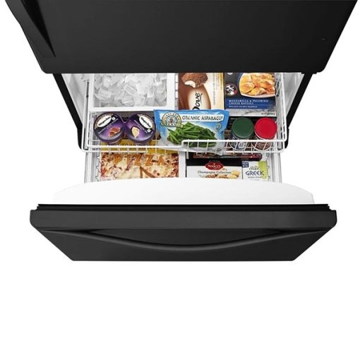 18.7 cu ft Bottom Freezer Black Refrigerator - Image 6