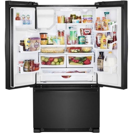 24.7 cu ft French Door Black Refrigerator - Image 2