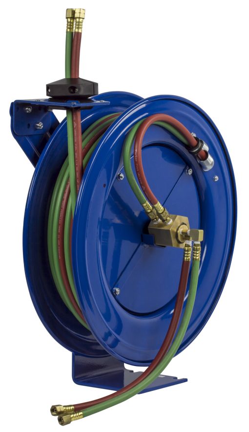 Coxreels Dual Hose Spring Rewind Hose Reel with "T" grade Hose  1/4" I.D. 50' 200 PSI - Image 5