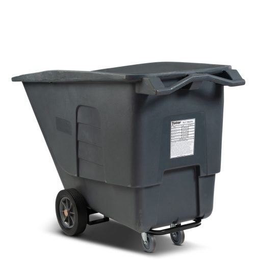 Toter 1 Cubic Yard 1200 lbs Capacity Standard Duty Tilt Truck Gray - Image 6