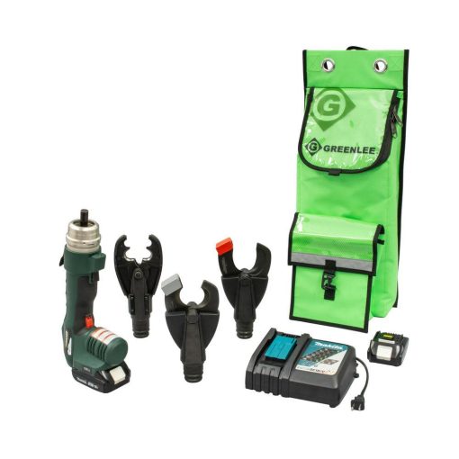 Greenlee 6 Ton Multi-Tool with BGHS Crimp/Cut Heads, Batteries/Charger & Pouch Included