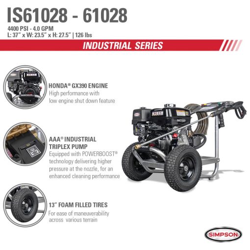 Industrial Pressure Washer 4400PSI 4.0GPM - 49 State Certified - Image 3