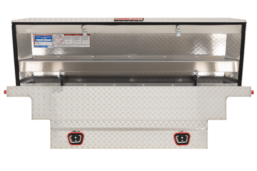 Weather Guard Saddle Truck Tool Box Aluminum Compact Deep Clear - Image 2