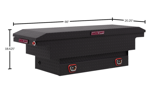 Weather Guard Saddle Truck Tool Box Aluminum Low Profile Textured Matte Black - Image 5