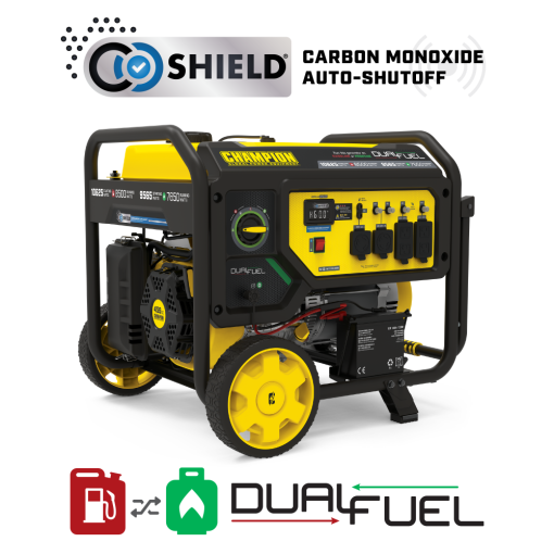 Champion 8500 Watt Dual Fuel Portable Generator with CO Shield