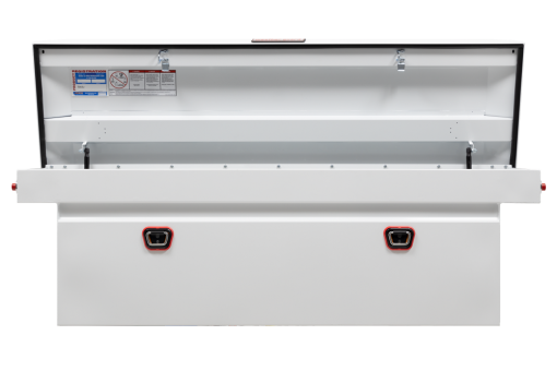 Weather Guard Saddle Truck Tool Box Steel Full Deep White - Image 2