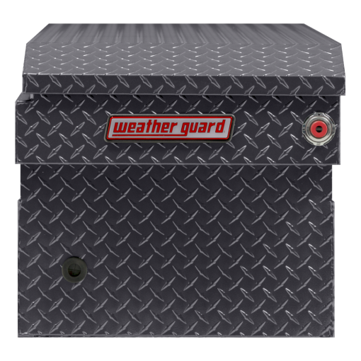 Weather Guard Saddle Truck Tool Box Aluminum Full Standard Gunmetal Gray - Image 4