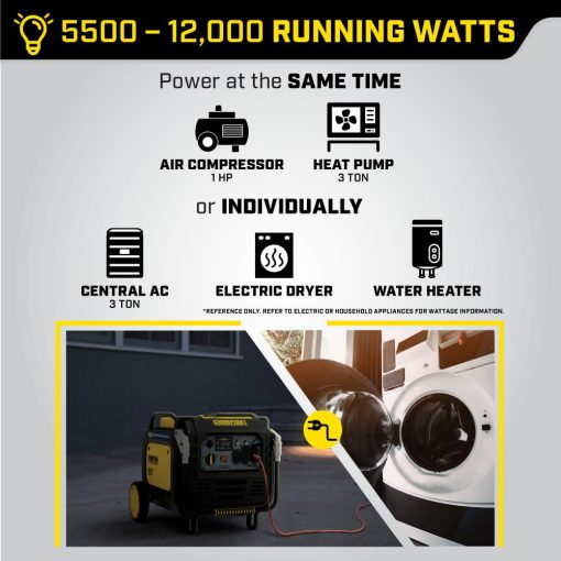 Champion 8500 Watt Portable Electric Start Inverter Generator with Quiet Technology and CO Shield - Image 2