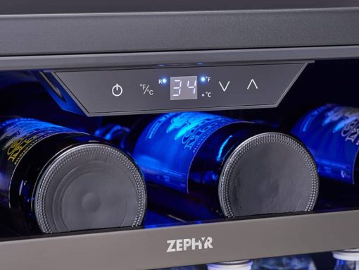 Zephyr Presrv 24" Black Stainless Single Zone Beverage Cooler - Image 6