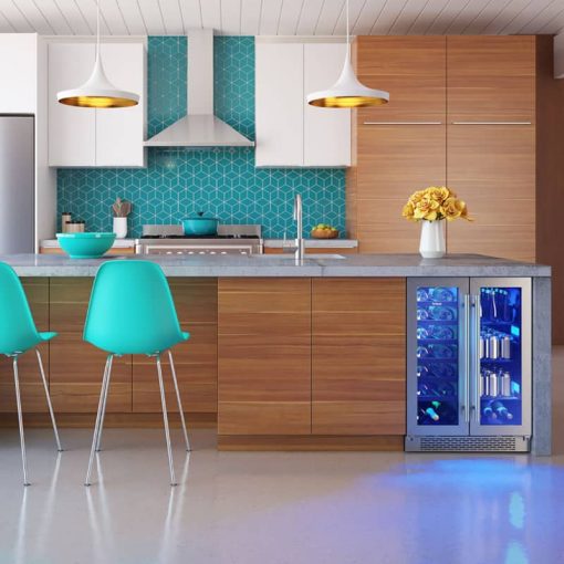 Brisas By Zephyr 24" Stainless Frame Dual Zone French Door Wine & Beverage Cooler - Image 5