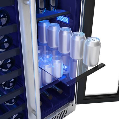 Brisas By Zephyr 24" Stainless Frame Dual Zone French Door Wine & Beverage Cooler - Image 3