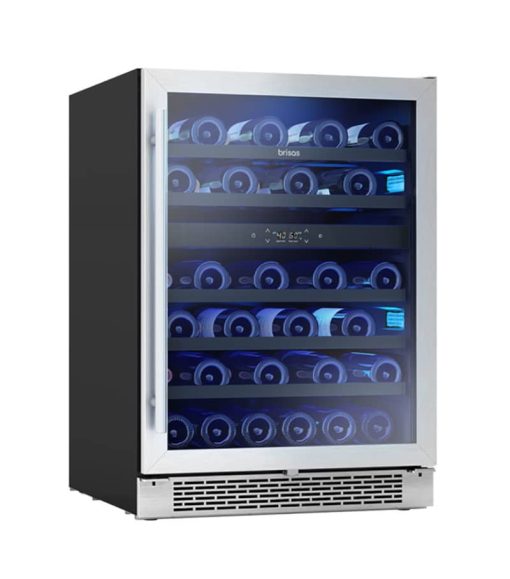 Brisas By Zephyr 24" Stainless Frame Dual Zone Wine Cooler